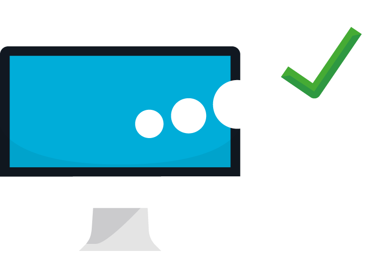 Computer thought bubble